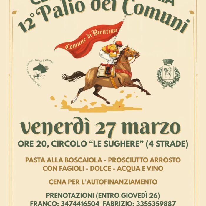 Cena del palio dei comuni